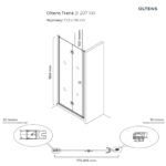OLTENS TRANA DRZWI PRYSZNICOWE WNĘKOWE 80CM - obrazek 2