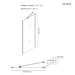 OLTENS TRANA ŚCIANKA PRYSZNICOWA 90CM BOCZNA DO DRZWI - obrazek 2