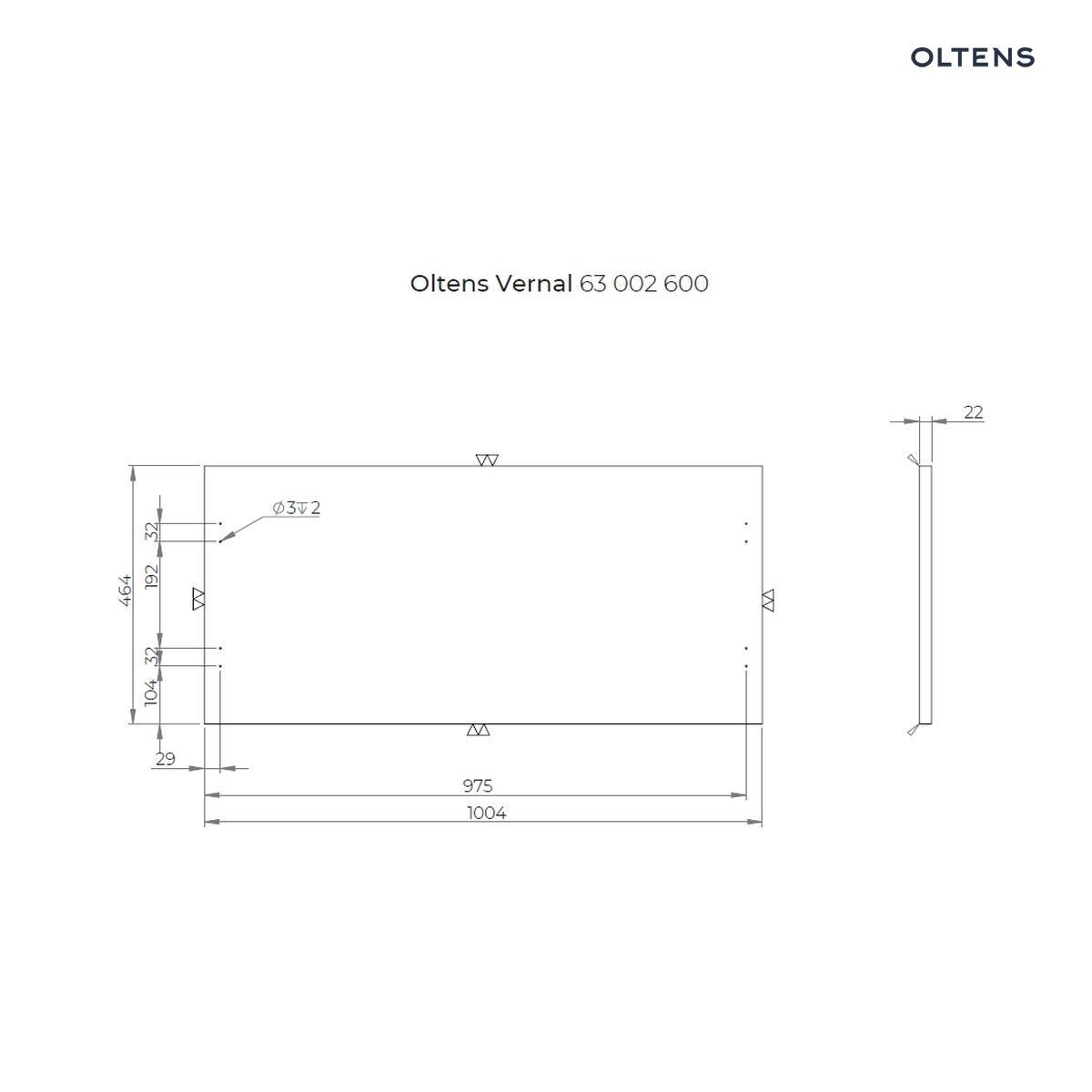 OLTENS VERNAL BLAT 100 CM NASZAFKOWY DĄB - obrazek 2
