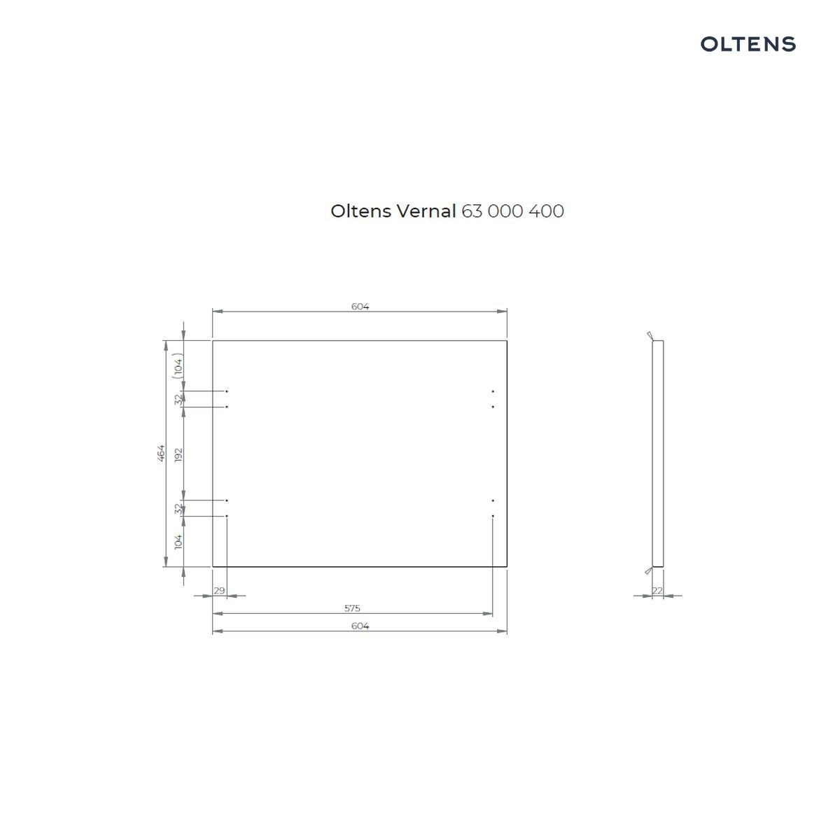 OLTENS VERNAL BLAT 100 CM NASZAFKOWY GRAFIT - obrazek 2