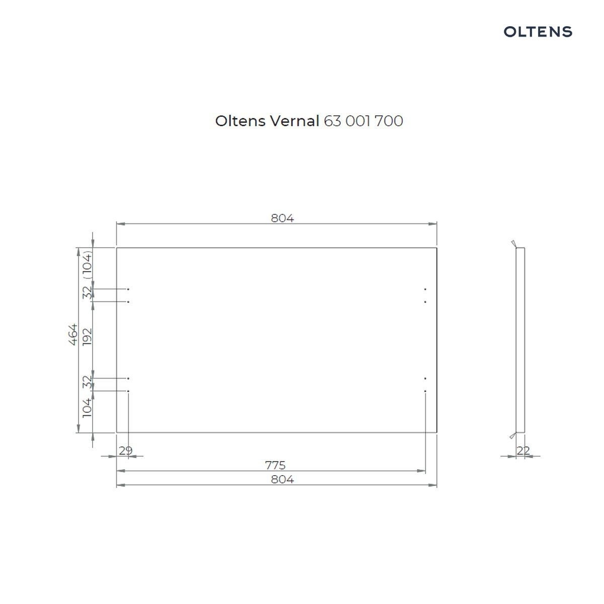 OLTENS VERNAL BLAT 80 CM NASZAFKOWY SZARY MAT - obrazek 2