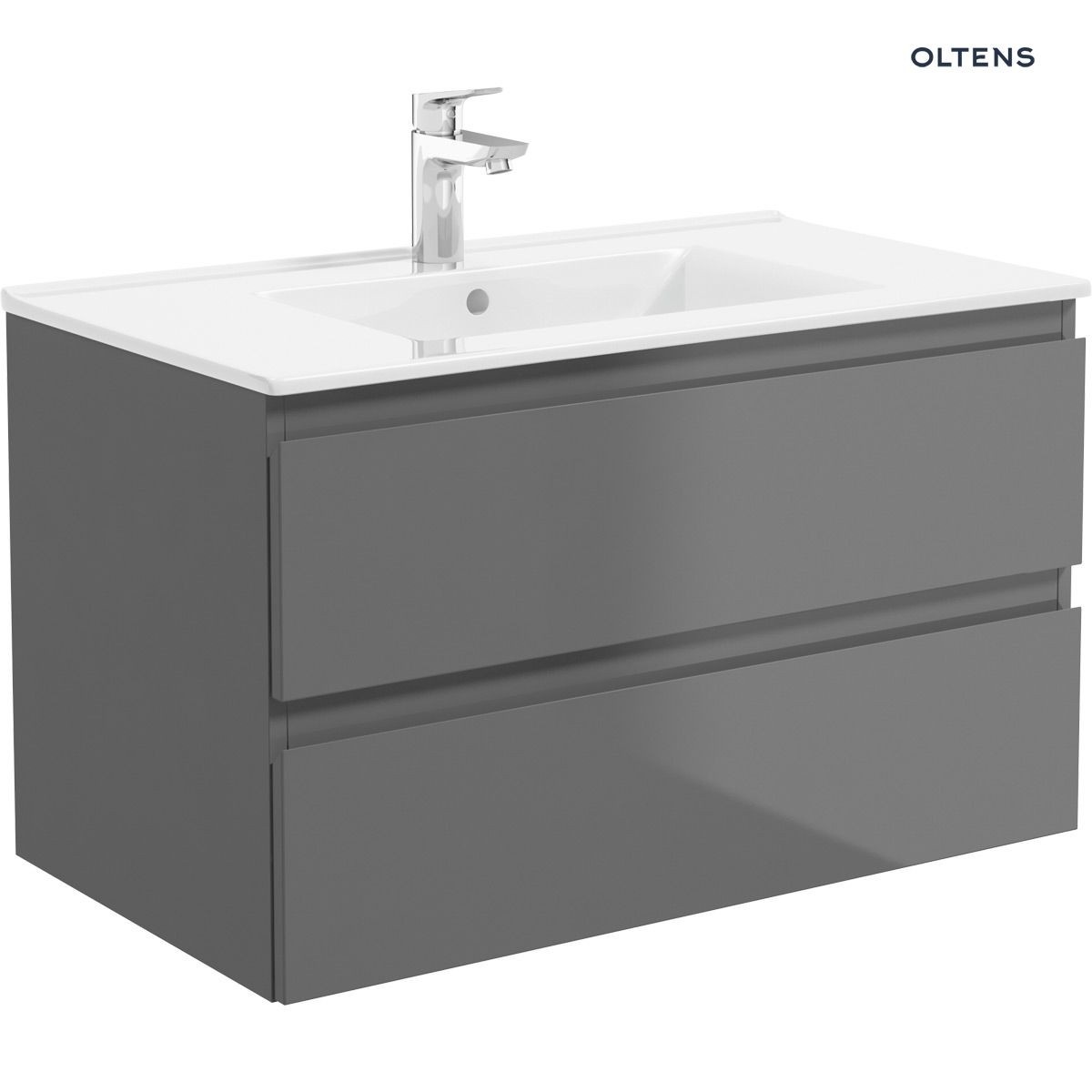 OLTENS VERNAL SZAFKA PODUMYWALKOWA WISZĄCA GRAFIT 80CM - obrazek 2