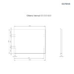 OLTENS VERNAL SZAFKA PODUMYWALKOWA WISZĄCA Z BLATEM BIAŁY POŁYSK/DĄB 80CM - obrazek 3