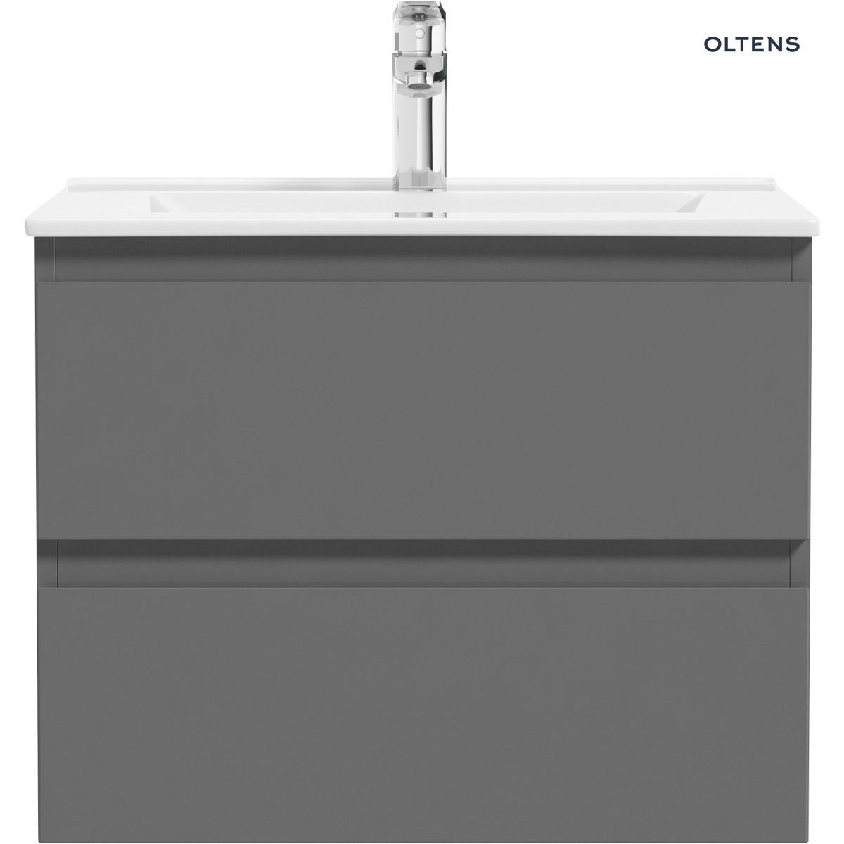 OLTENS VERNAL SZAFKA PODUMYWALKOWA WISZĄCA Z BLATEM GRAFIT MAT/DĄB 60CM - obrazek 4