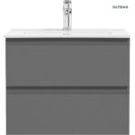 OLTENS VERNAL SZAFKA PODUMYWALKOWA WISZĄCA Z BLATEM GRAFIT MAT/DĄB 60CM - obrazek 4