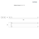 OLTENS VERNAL WIESZAK NA RĘCZNIK 33CM DWURAMIENNY RUCHOMY CHROM - obrazek 2