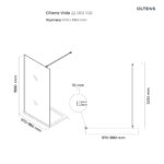 OLTENS VIDA ŚCIANKA PRYSZNICOWA WALK-IN 100CM - obrazek 2