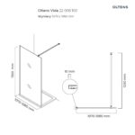 OLTENS VIDA ŚCIANKA PRYSZNICOWA WALK-IN 110CM - obrazek 2