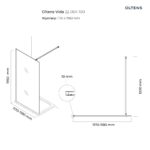 OLTENS VIDA ŚCIANKA PRYSZNICOWA WALK-IN 120CM - obrazek 2