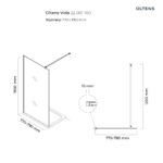 OLTENS VIDA ŚCIANKA PRYSZNICOWA WALK-IN 80CM - obrazek 2