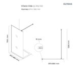 OLTENS VIDA ŚCIANKA PRYSZNICOWA WALK-IN 90CM - obrazek 2