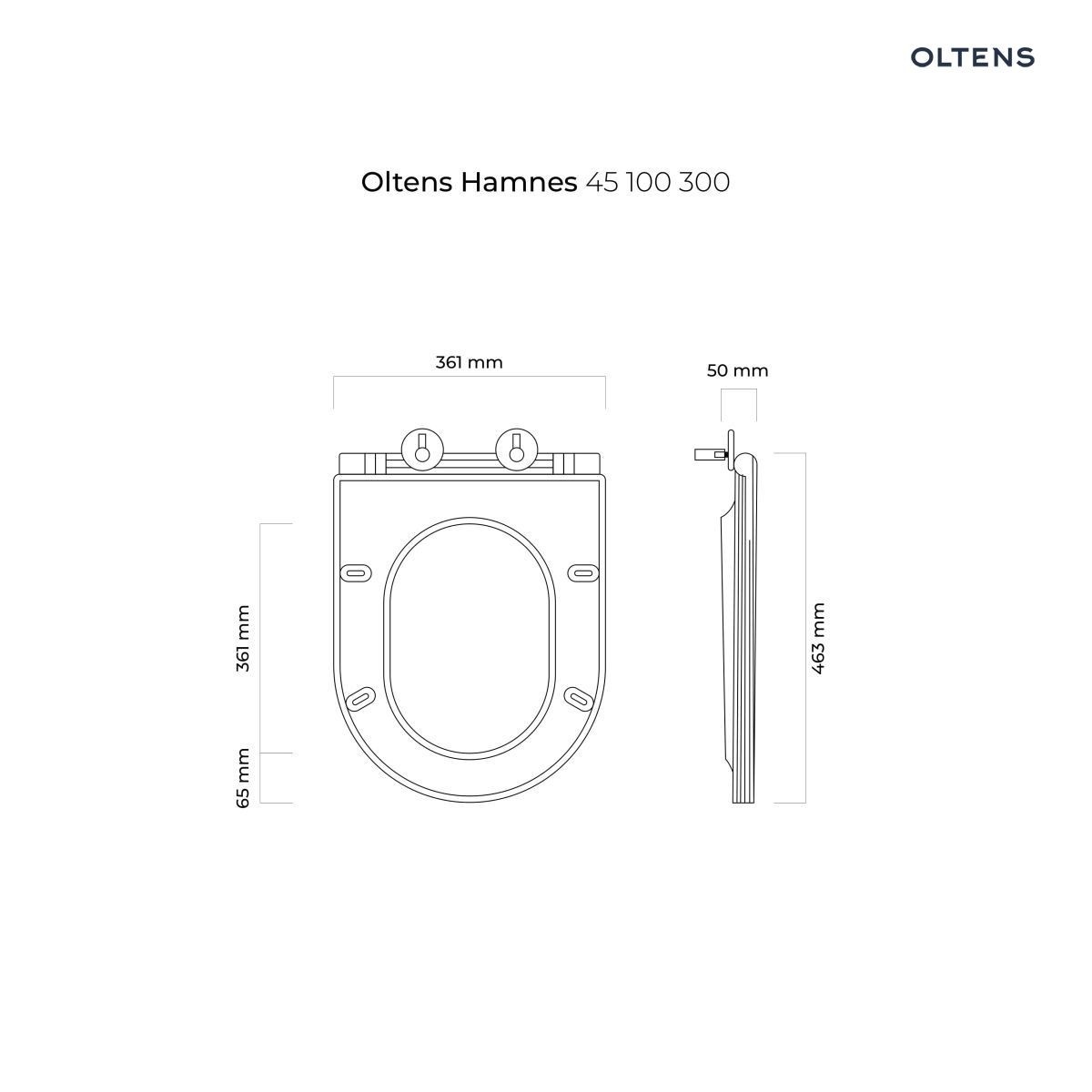 ZESTAW OLTENS HAMNES MISKA WC WISZĄCA PURERIM Z DESKĄ WOLNOOPADAJĄCĄ OVAN SLIM - obrazek 9