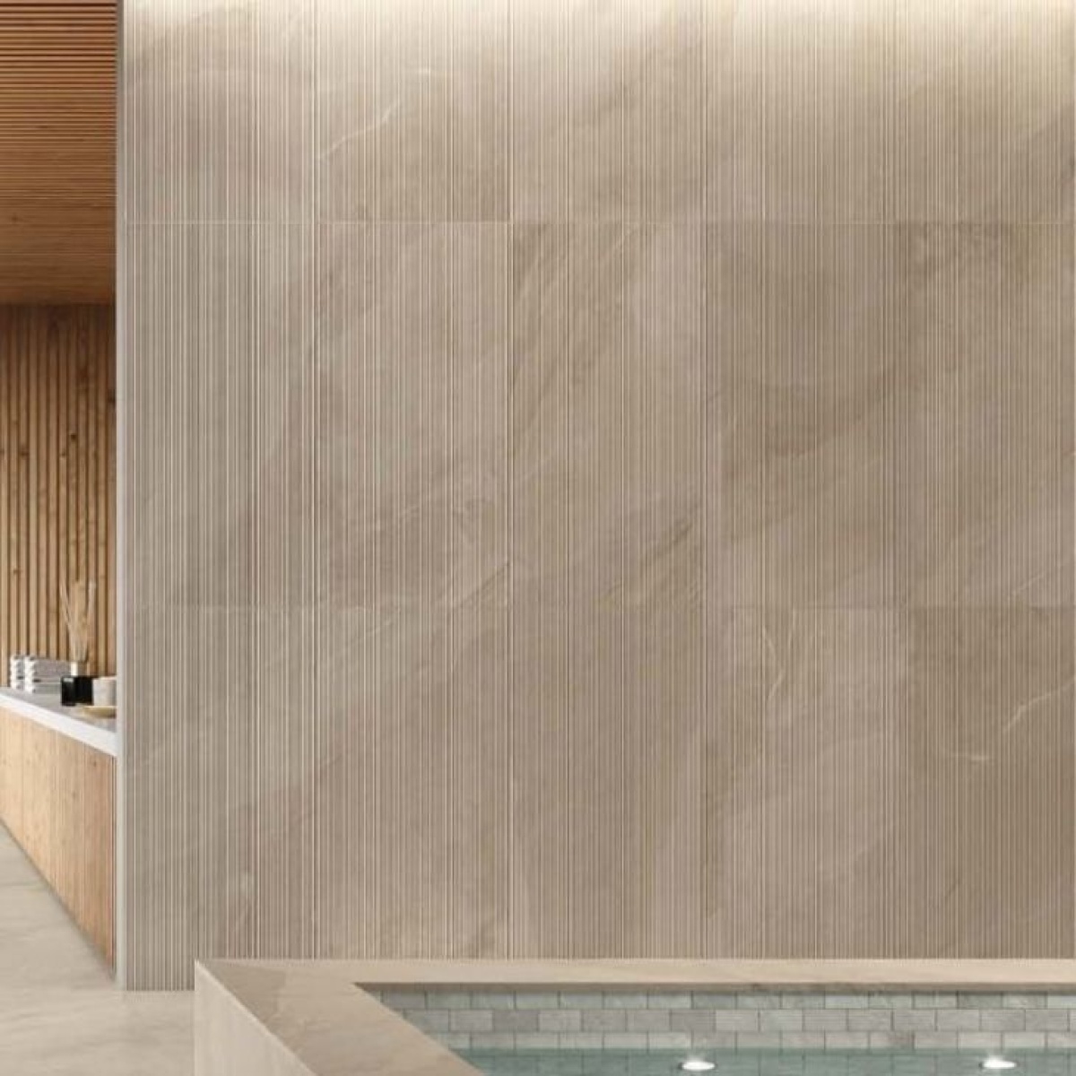ITALGRANITI SHALE TAUPE 60X120 RIBBED - obrazek 2