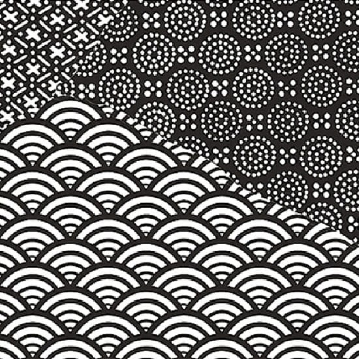 FIORANESE KINTSUGI JAPAN MIX B&W 20,13X20,13 POŁYSK PŁYTKA GRESOWA - obrazek 3