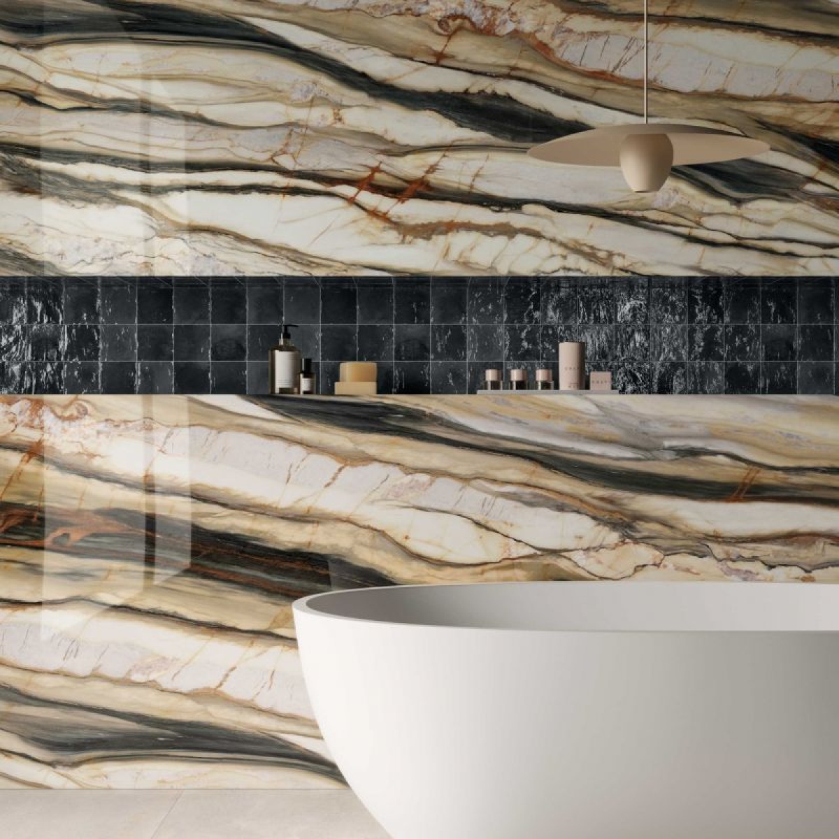 ABK SENSI 900 OYSTER GOLD 120X120 POŁYSK PŁYTKA GRESOWA - obrazek 3