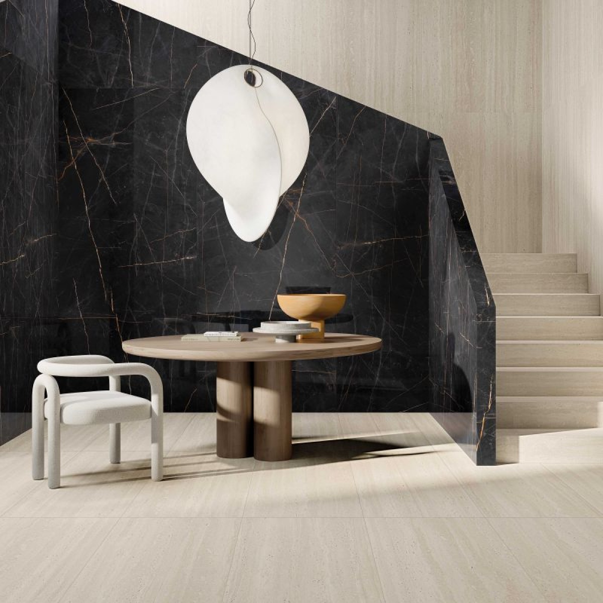 ABK SENSI 900 PRECIOUS BLACK 120X120 LAPP 3D PŁYTKA GRESOWA - obrazek 3