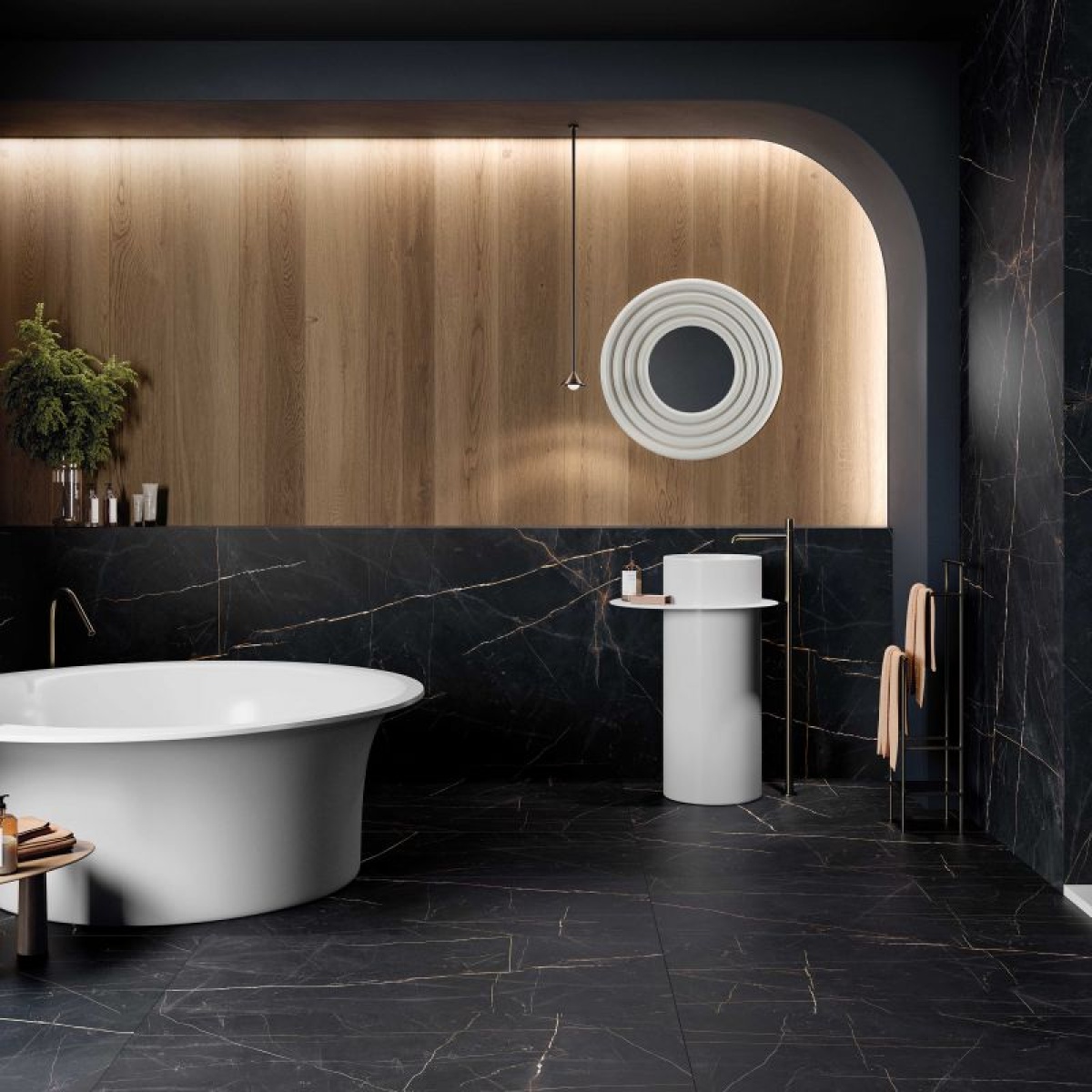 ABK SENSI 900 PRECIOUS BLACK 120X120 LAPP 3D PŁYTKA GRESOWA - obrazek 4