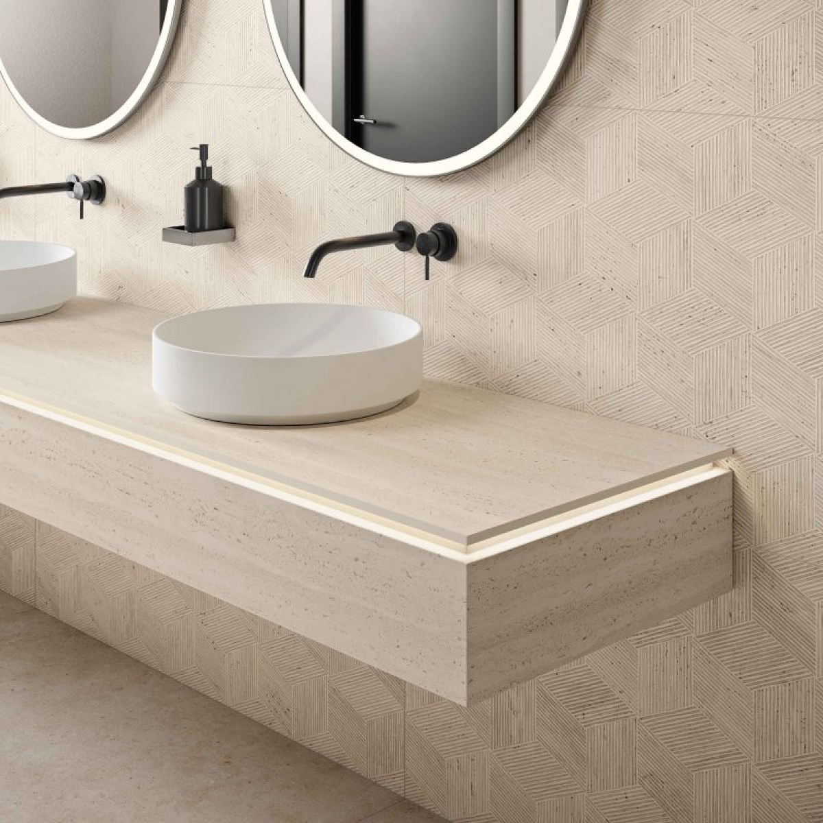 ABK SENSI ROMA IVORY 60X120 CUBE NAT. 3D PŁYTKA GRESOWA - obrazek 2