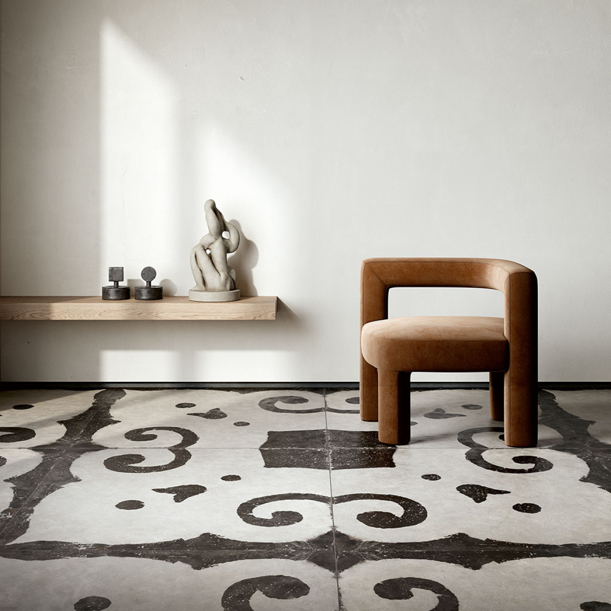 FIORANESE RIGGIOLE BIANCHI SINGOLI 90X90 DECO_3 MAT PŁYTKA GRESOWA - obrazek 3