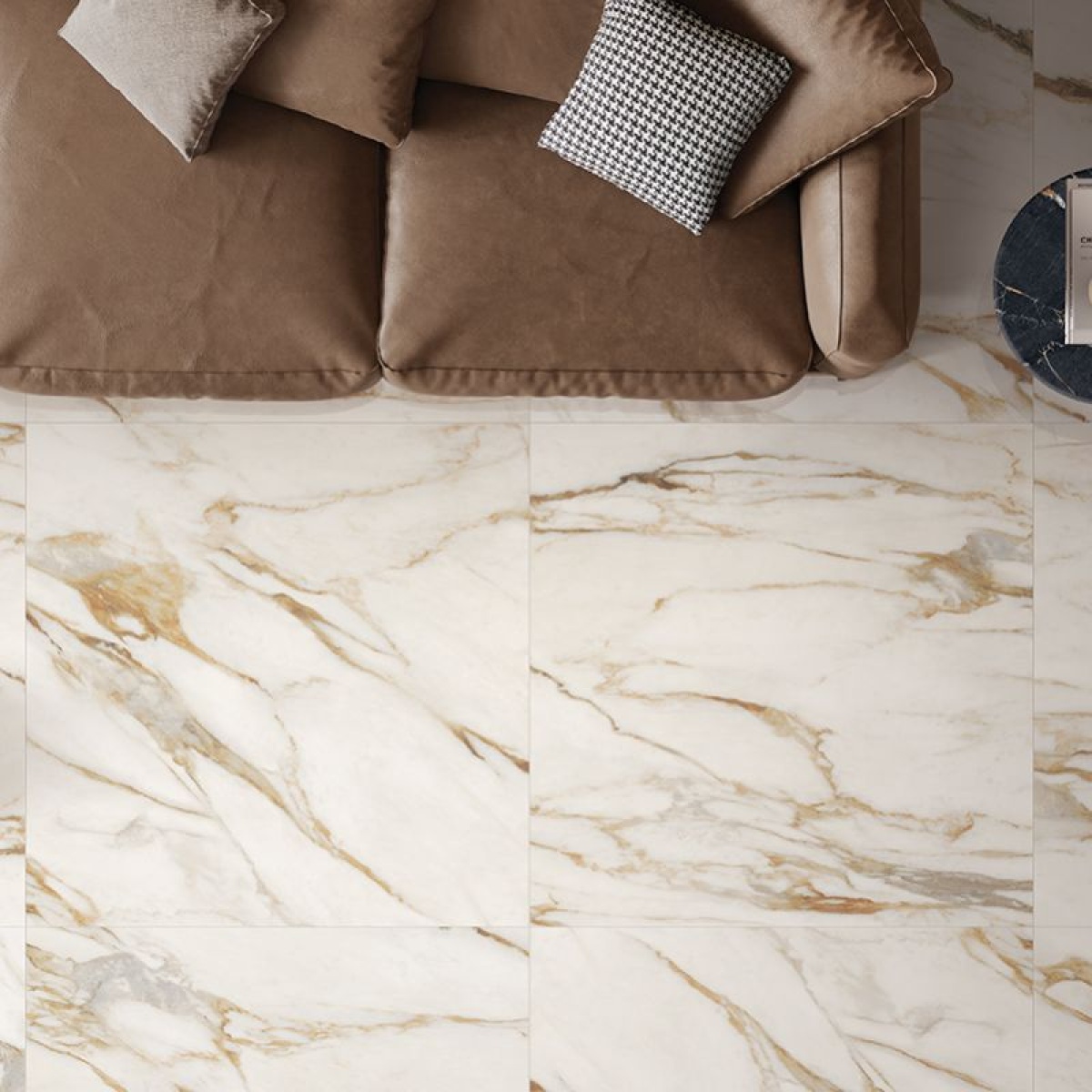 ABK SENSI SIGNORIA VENA ORO 120X120 MAT - obrazek 3