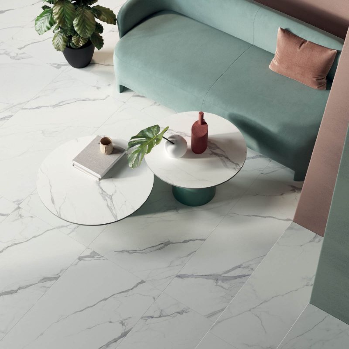 ABK SENSI SIGNORIA STATUARIO LIGHT 120X120 POŁYSK - obrazek 3