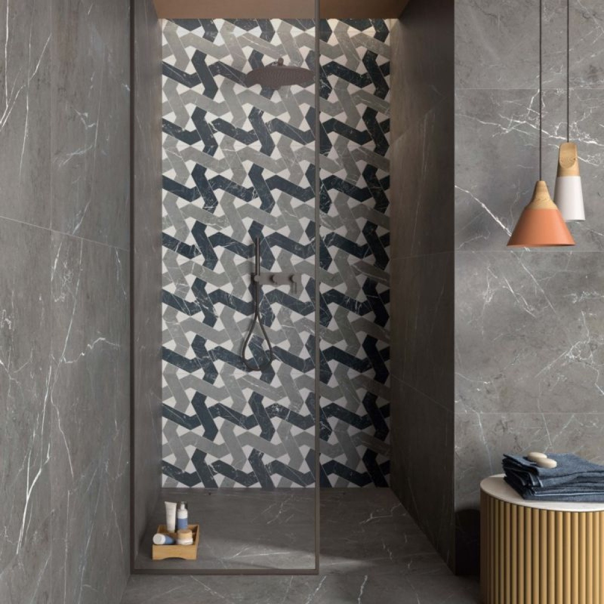 ABK SENSI FANTASY ZIGZAG 60X120 DECO LUX 3D PŁYTKA GRESOWA - obrazek 2