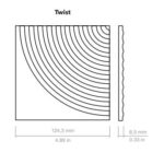 WOW TWISTER TWIST DOVE STONE GRAPHITE 12,5X12,5 POŁYSK - obrazek 3