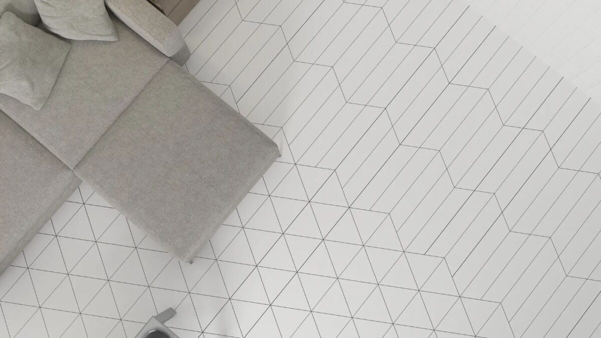 WOW FLOOR TILES TRIANGLE FLOOR ICE WHITE 20X23 MATT - obrazek 2
