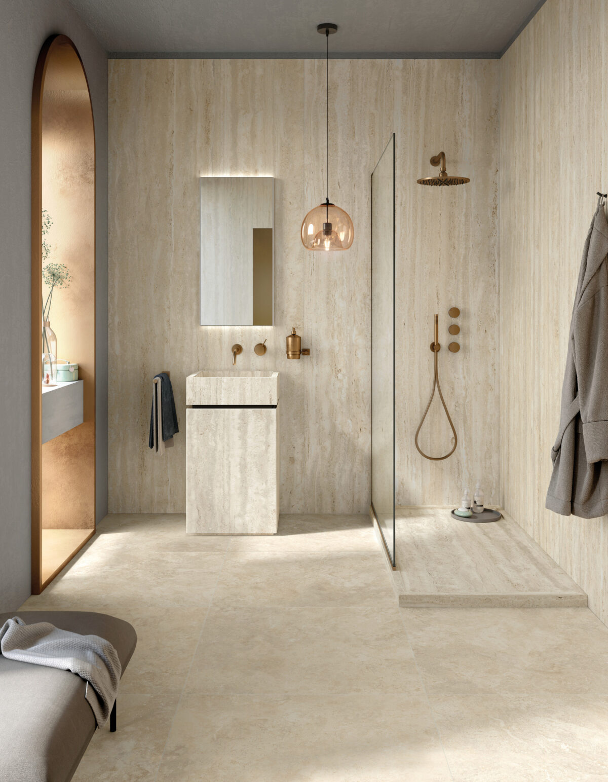 MIRAGE ELYSIAN EY 13 TRAVERTINO LIGHT CROSS 60X120 SP - obrazek 3