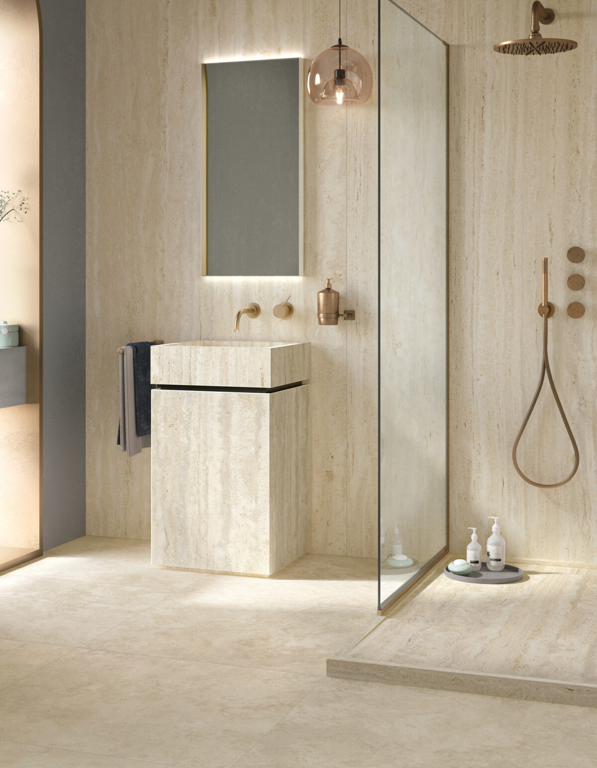 MIRAGE ELYSIAN EY 13 TRAVERTINO LIGHT CROSS 120X120 SP - obrazek 3