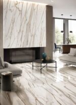 EMIL CERAMICA TELE DI MARMO RELOADED CALACATTA GOLD CANOVA 120X278 POŁYSK PŁYTKA GRESOWA WIELKOFORMATOWA 6,5 MM - obrazek 2