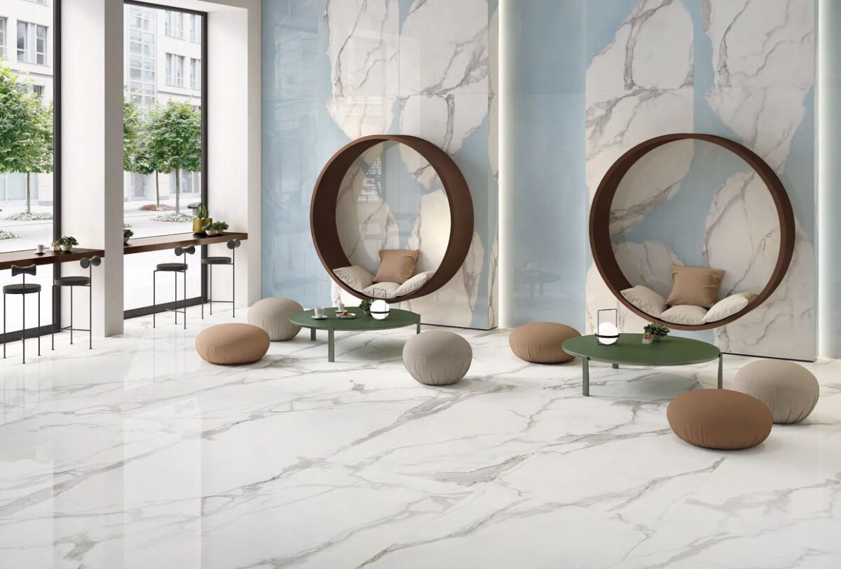 PROVENZA UNIQUE MARBLE CALACATTA REGALE 120X120 FULL LAPPATO PŁYTKA GRESOWA 6,5 MM - obrazek 2