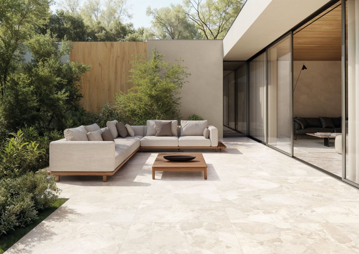 ERGON MATERA STONE SASSI WHITE 100X100 PŁYTKA TARASOWA 2 CM - obrazek 2