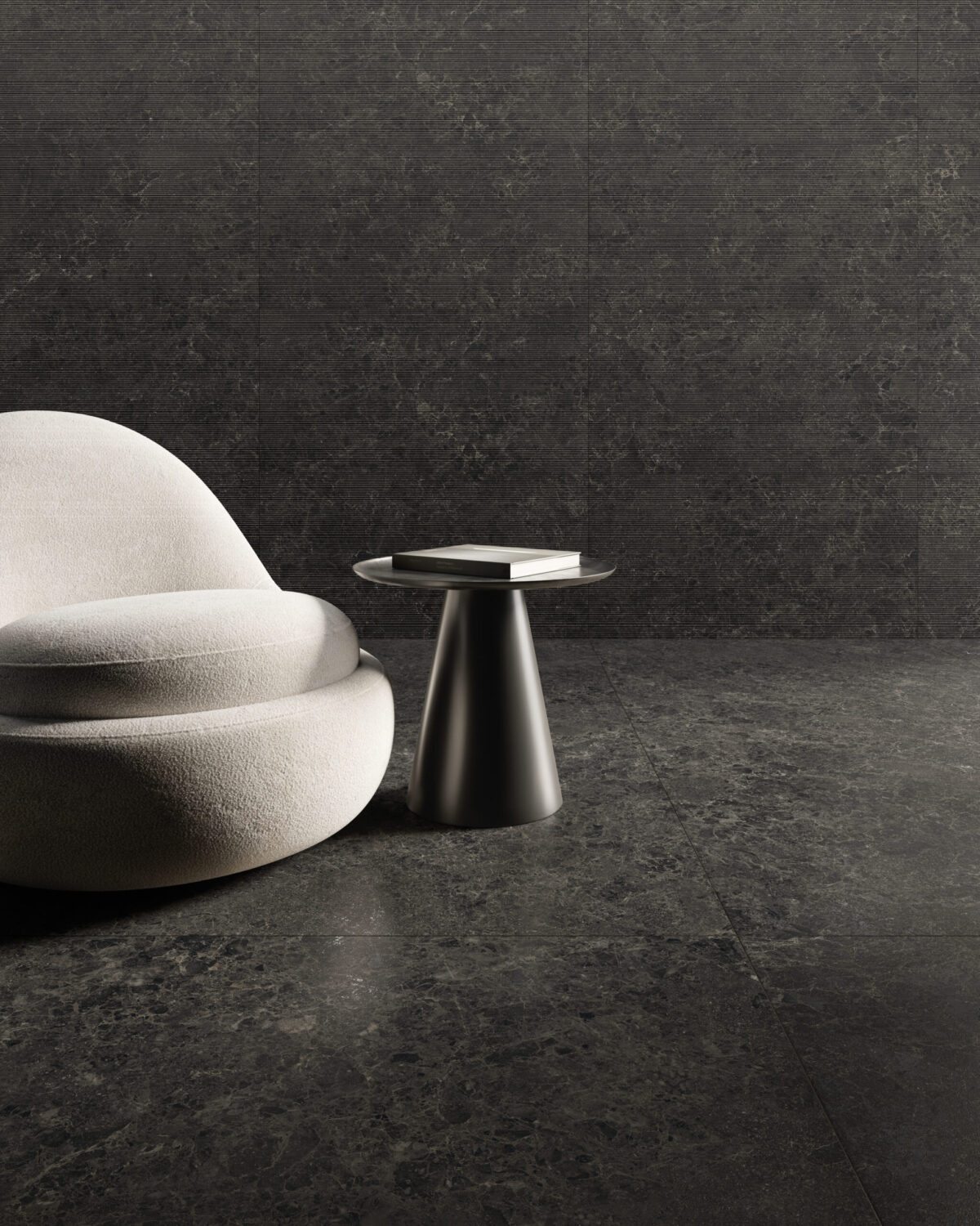 PIEMME LIMESTONE BELGIUM BLACK 60X120 RIBBED NAT PŁYTKA GRESOWA - obrazek 2