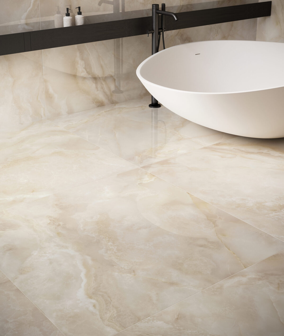 PIEMME MAJESTIC ONYX CRYSTAL BEIGE 120X120 POŁYSK - obrazek 2
