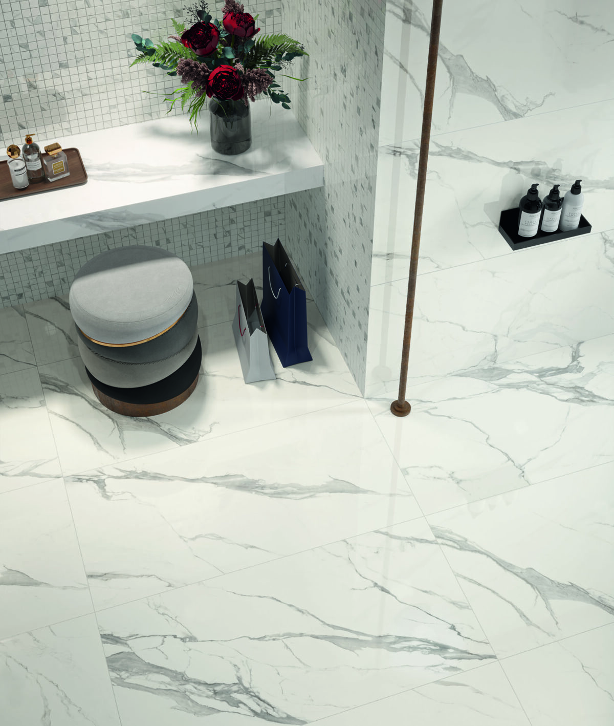 PIEMME MAJESTIC PURE SUPERB STATUARIO 120X120 POŁYSK - obrazek 3
