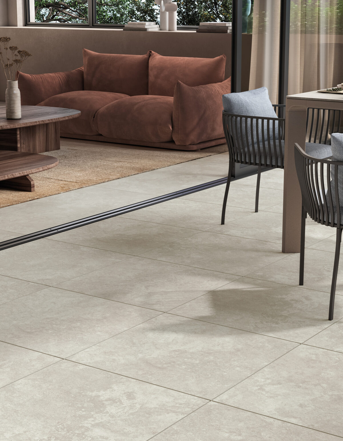 MIRAGE ELYSIAN TRAVERTINI MISTY CROSS 80X80 20MM ANTYPOŚLIZGOWA PŁYTKA GRESOWA - obrazek 2