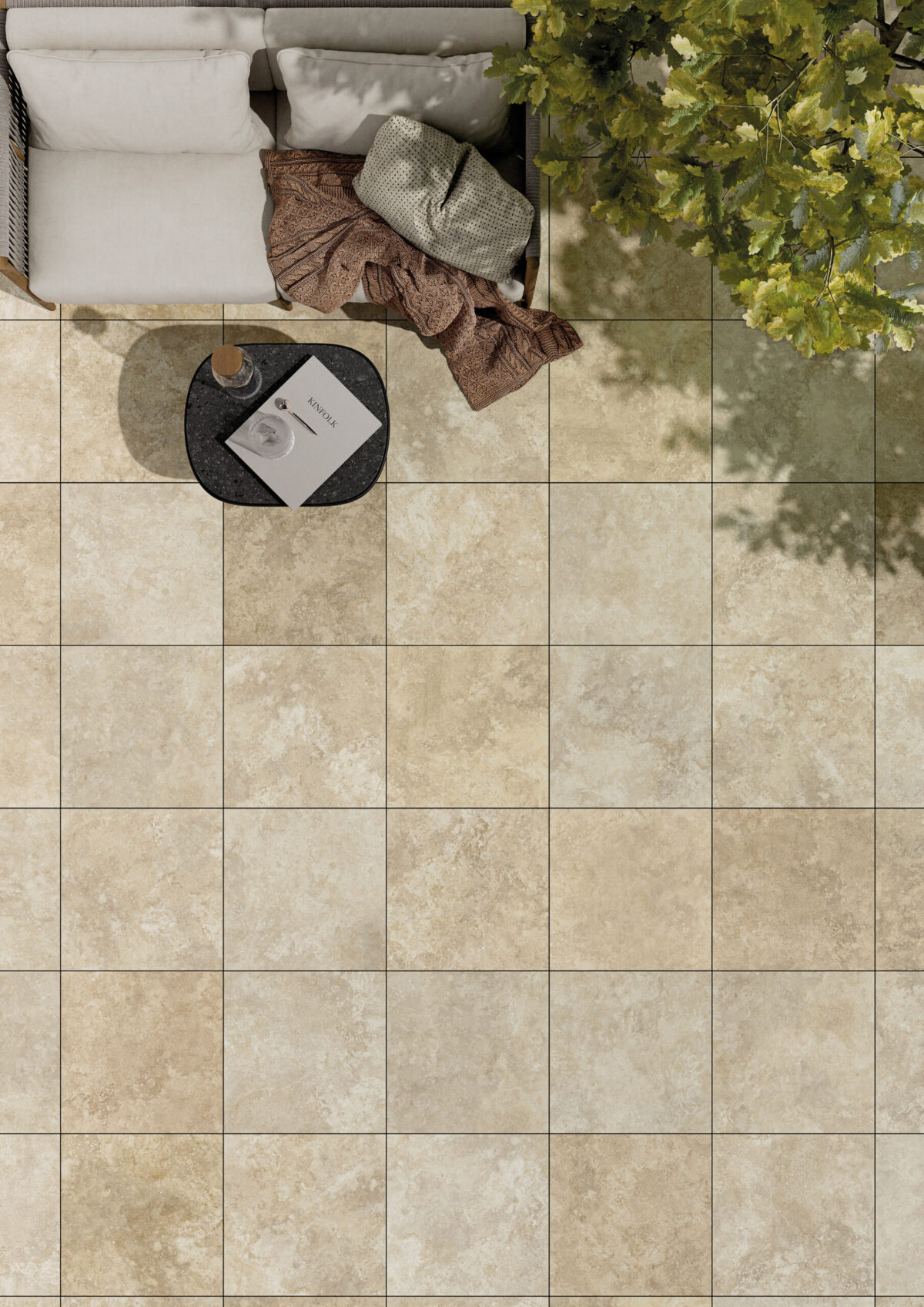 MIRAGE ELYSIAN TRAVERTINI RUSTIC CROSS 80X80 20MM ANTYPOŚLIZGOWA PŁYTKA GRESOWA - obrazek 3