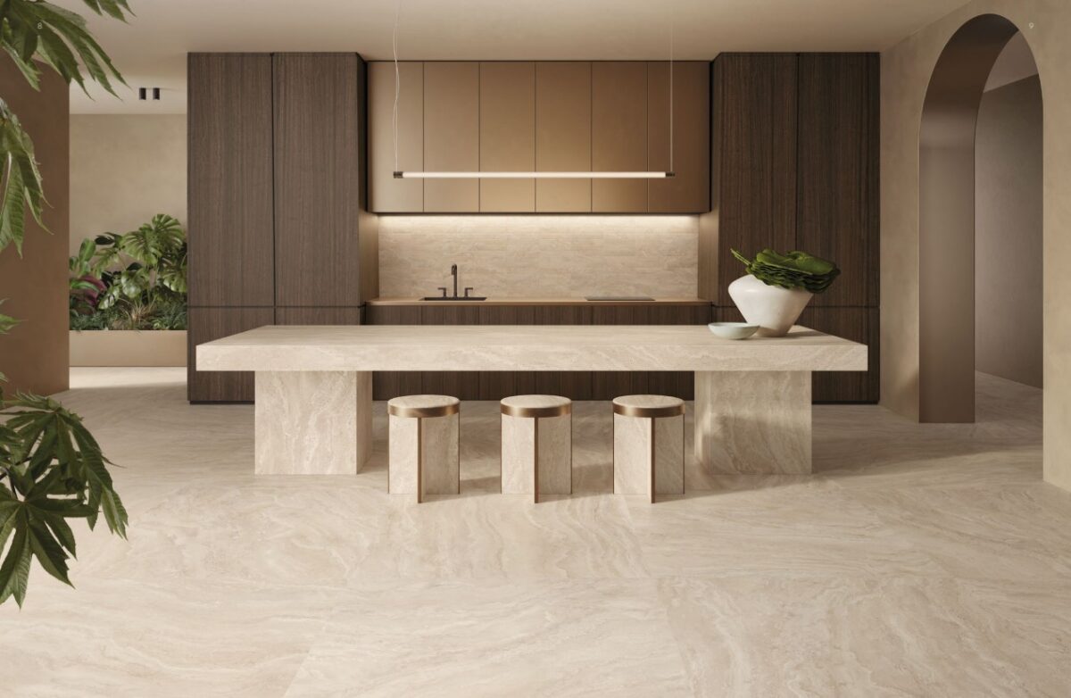 EMIL CERAMICA DUALTRAVERTINE PORO APERTO BEIGE 120x120 SILKTECH - obrazek 2