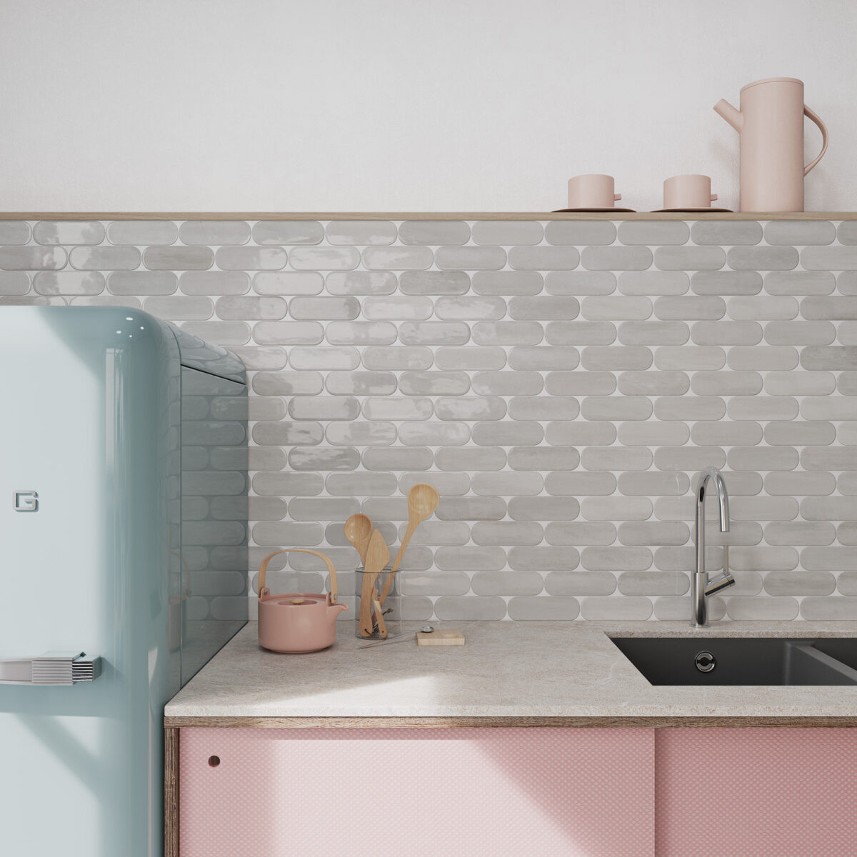 DNA TILES CALEMA OVAL CLOUD GLOSS 5,2x16 - obrazek 2