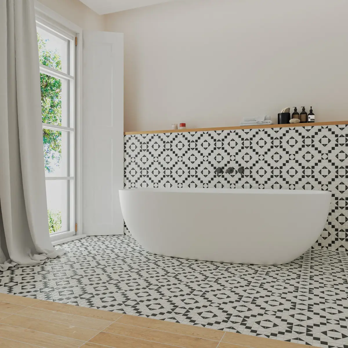 WOW TESSERAE LIKE B&W 28x28 MAT - obrazek 3