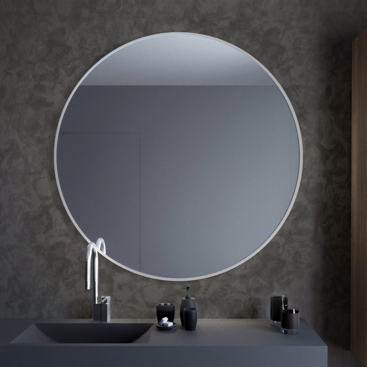 BALTICA DESIGN LUSTRO OKRĄGŁE TINY BORDER ROUND BIAŁE ŚR. 50 CM - obrazek 3