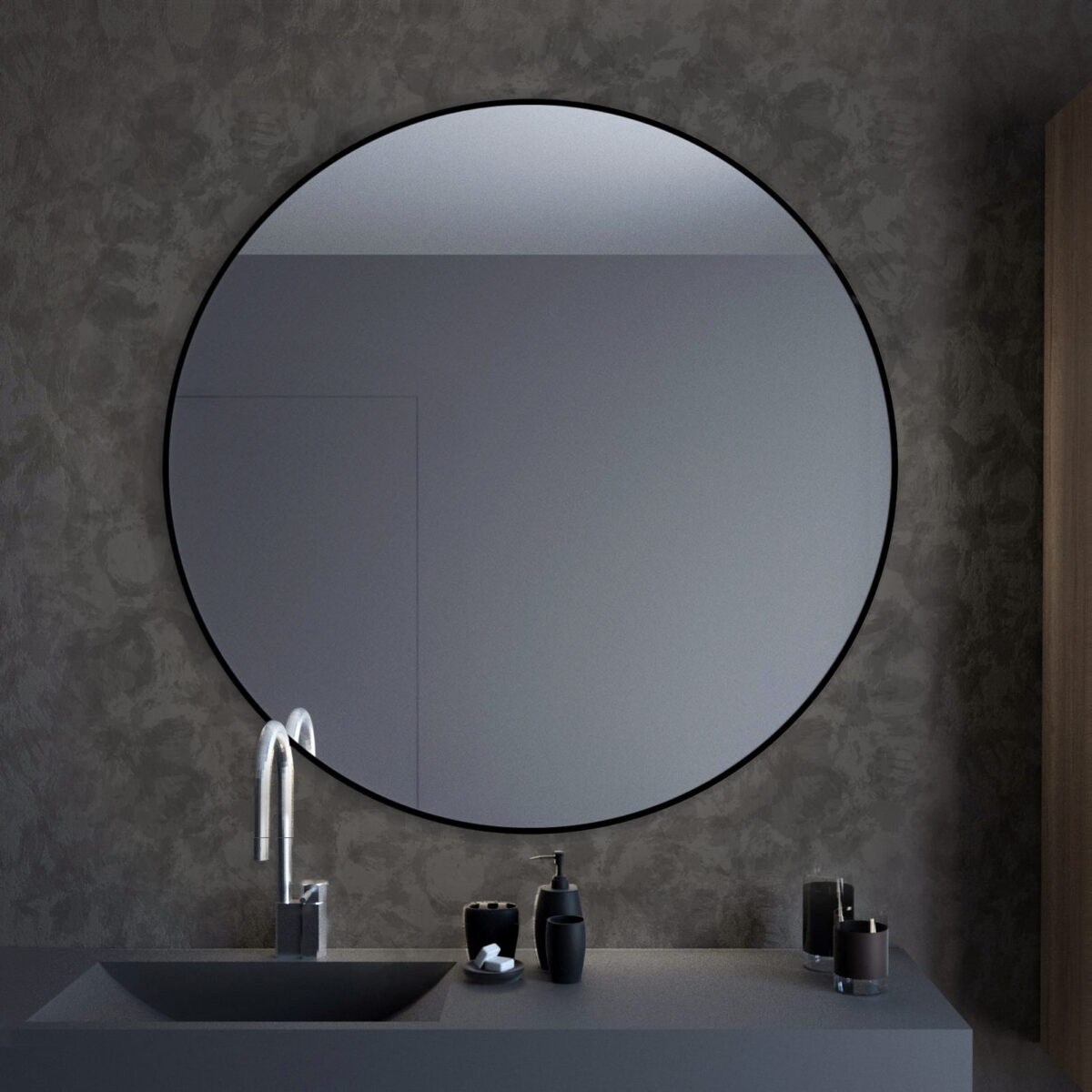 BALTICA DESIGN LUSTRO OKRĄGŁE TINY BORDER ROUND CZARNE ŚR. 50 CM - obrazek 5