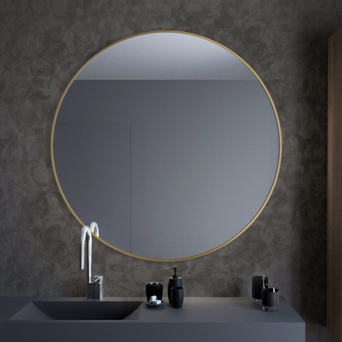 BALTICA DESIGN LUSTRO OKRĄGŁE TINY BORDER ROUND ZŁOTE ŚR. 50 CM - obrazek 5