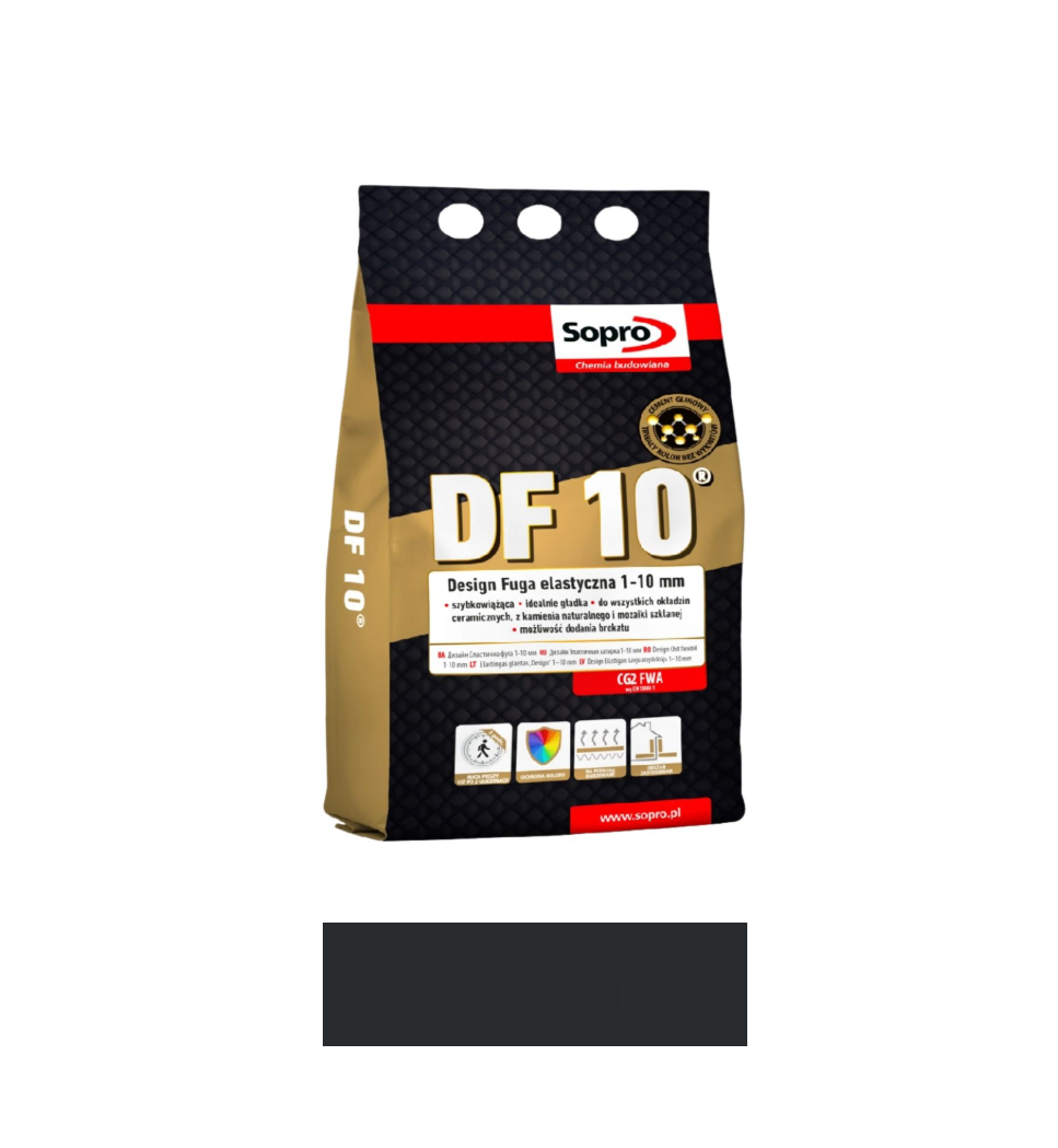 czarny 90 SOPRO DF10 FUGA ELASTYCZNA 2 KG CZARNY 90 - obrazek 1
