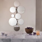 BALTICA DESIGN LUSTRO MOLECUA SREBRNE 110X60 CM
