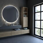 BALTICA DESIGN LUSTRO ŁAZIENKOWE LED OKRĄGŁE SREBRNE BARWA ŚWIATŁA CIEPŁA ŚR. 50 CM - obrazek 2