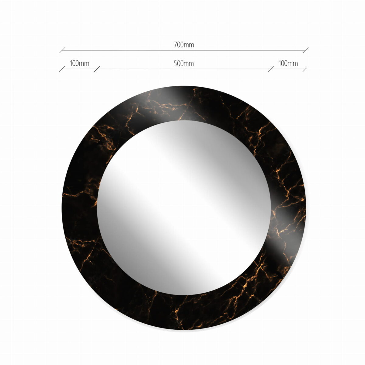 BALTICA DESIGN LUSTRO MALERI MARBLE BLACK ŚR. 100 CM - obrazek 3