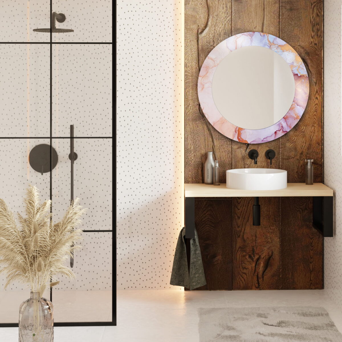 BALTICA DESIGN LUSTRO MALERI PINK QUARTZ ŚR. 100 CM - obrazek 3