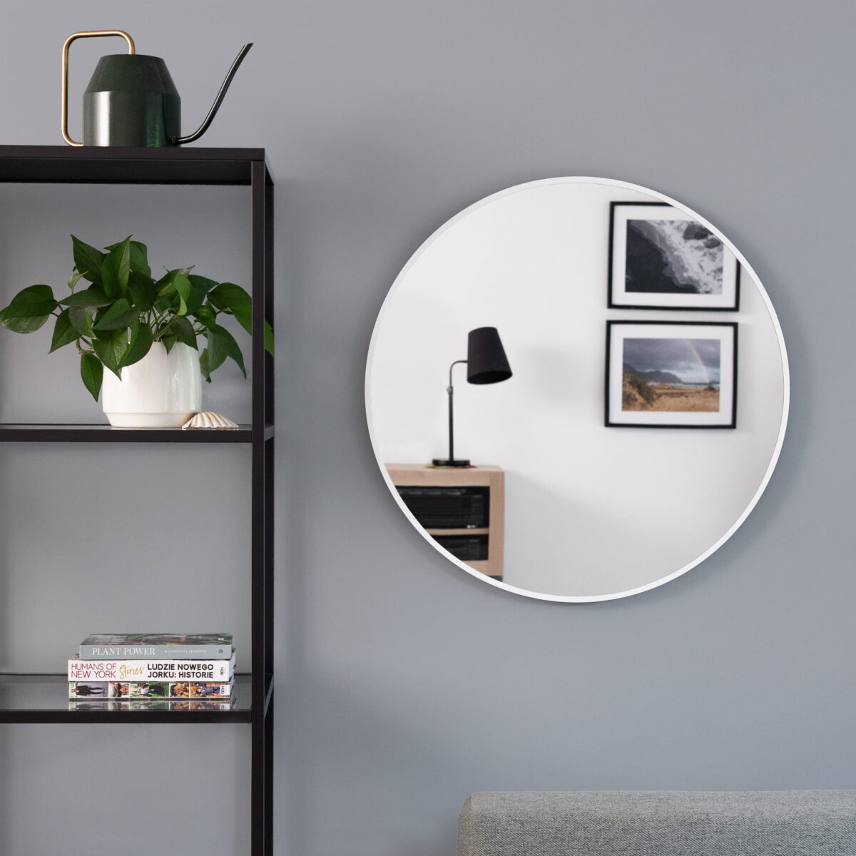 BALTICA DESIGN LUSTRO ŁAZIENKOWE LED OKRĄGŁE SREBRNE BARWA ŚWIATŁA CIEPŁA ŚR. 50 CM - obrazek 3